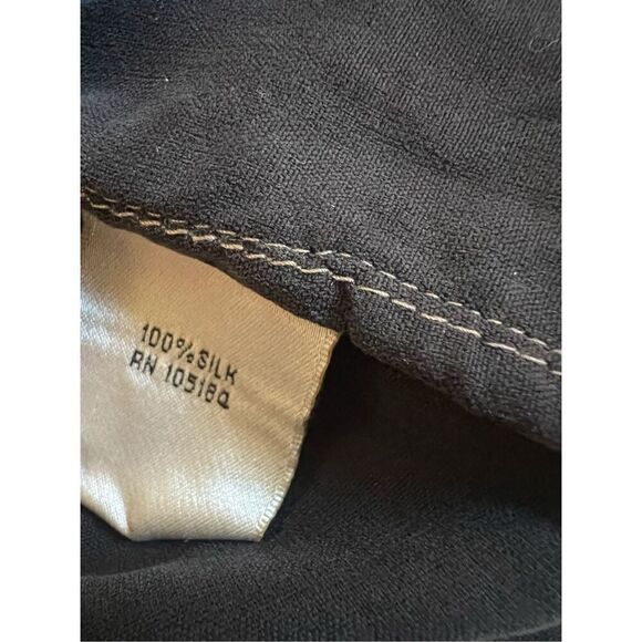 Go Silk Long Sleeve Tunic Popover Blouse Gray Snap Closure Pockets Size S - Picture 7 of 7